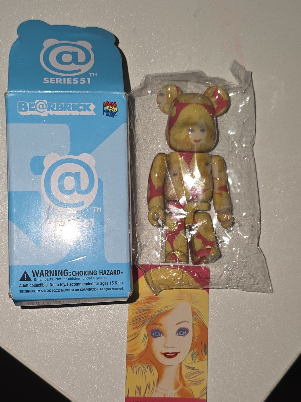 Medicom BE@RBRICK Series 51 Artist Andy Warhol Barbie 100% - Complete with Card
